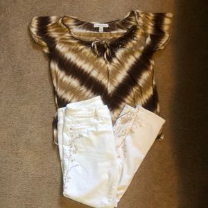 Driftwood Embroidered Jeans & French Laundry Top